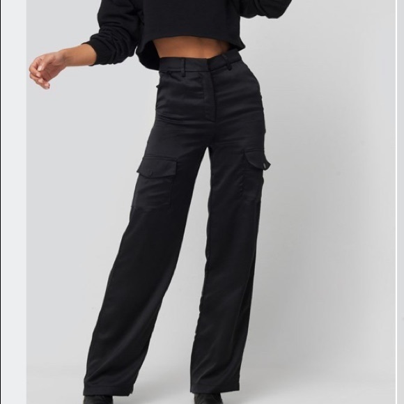 satin cargo pants